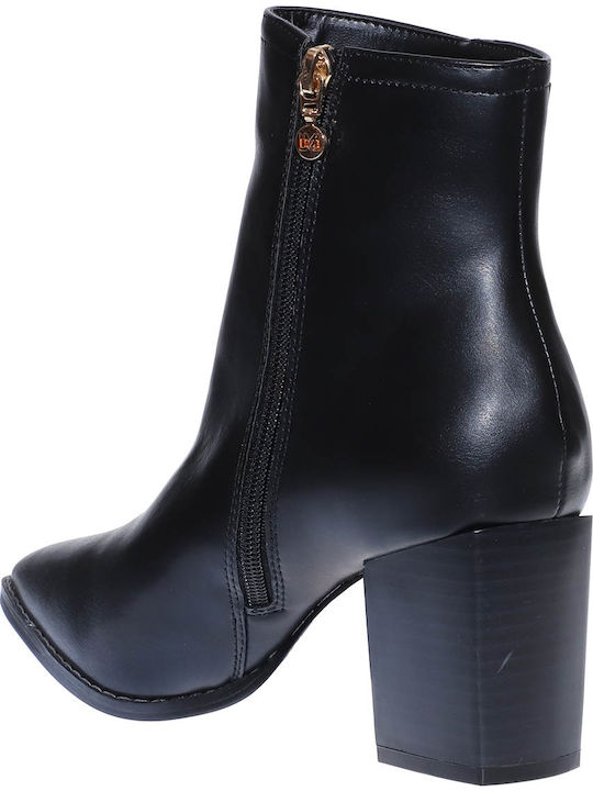 Women's Ankle Boots with Medium Heel Black