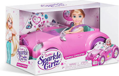 Zuru Sparkle Girlz Playset With Pink Car Doll 10028