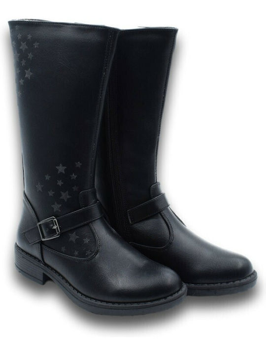 Kids Boots with Zipper Black