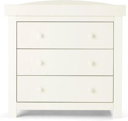 Mia Dulap cu Sertare pentru Bebeluși cu 3 Sertare Albă 95.5x50x95cm
