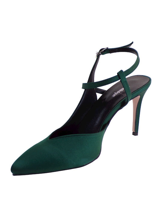 Pumps mit Stiletto-Absatz Grün