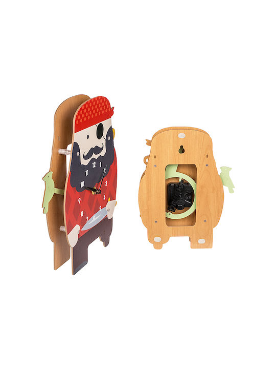 Out of the Blue Kids Wall Clock Wooden with Pendulum 21x29cm