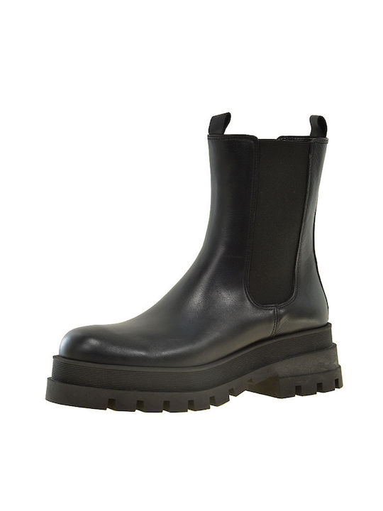 Women's Leather Chelsea Boots Black