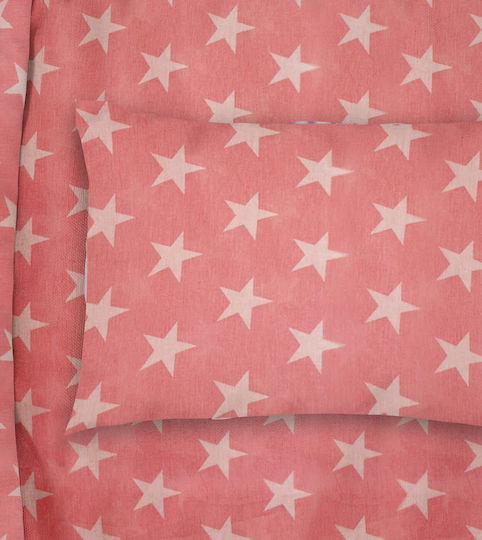 Dimcol Bebe Star Baby Cotton Pillowcase Coral 35x45cm