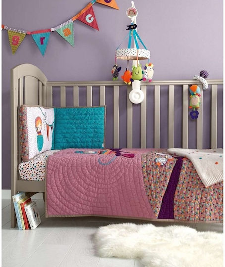 Mamas & Papas Cotton Baby Quilt Timbuktales 100x120cm Multicolour