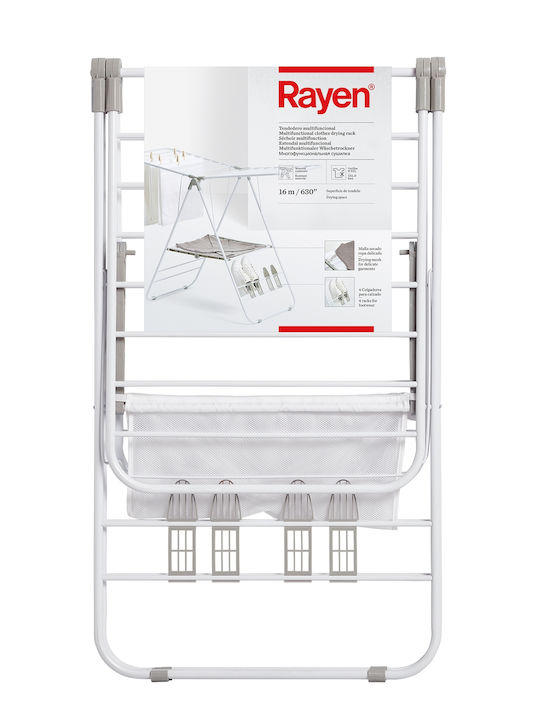 Rayen Rayen Metallic Folding Floor Clothes Drying Rack with Hanging Length 16m