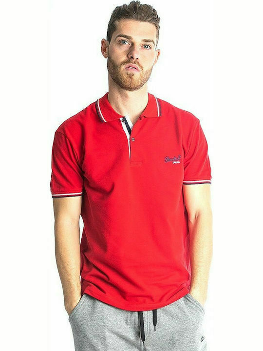 Paco & Co Men's Short Sleeve Blouse Polo Red