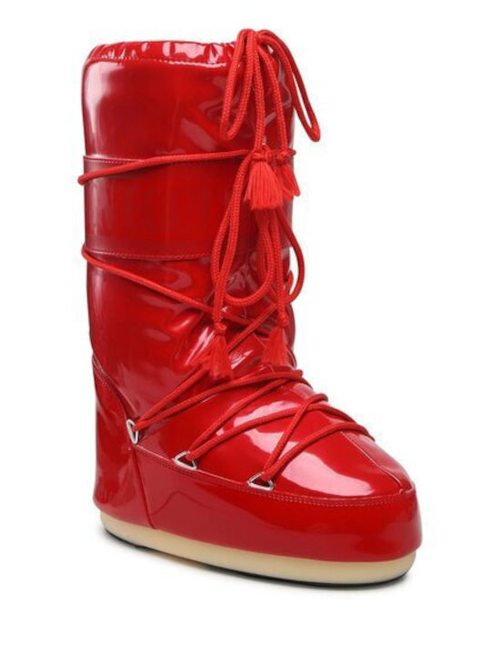 Moon Boot Vinile Met Γυναικείες Μπότες Χιονιού Κόκκινες