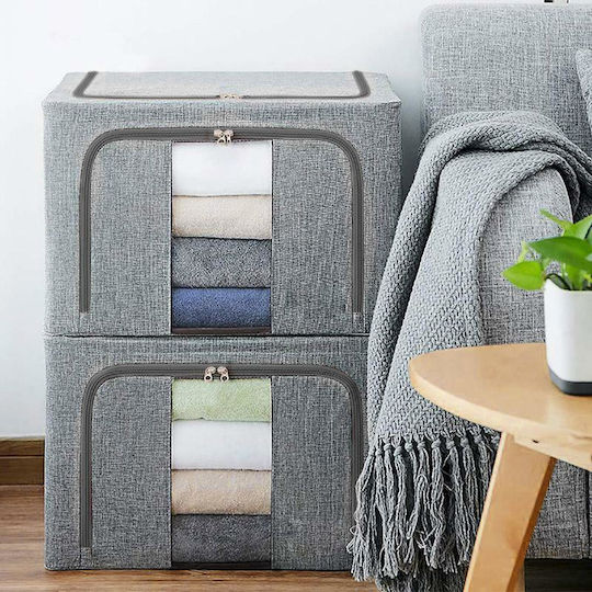 GlobalExpress material textil Husă pentru Haine / Pătură/Duvet / Rochii / Tricotate / Saci / Centură / Cămașă / Șosete / Lenjerie intimă / Legături / Pantofi / Haina / Costum în Culoare Gri 38x50x32cm 1buc