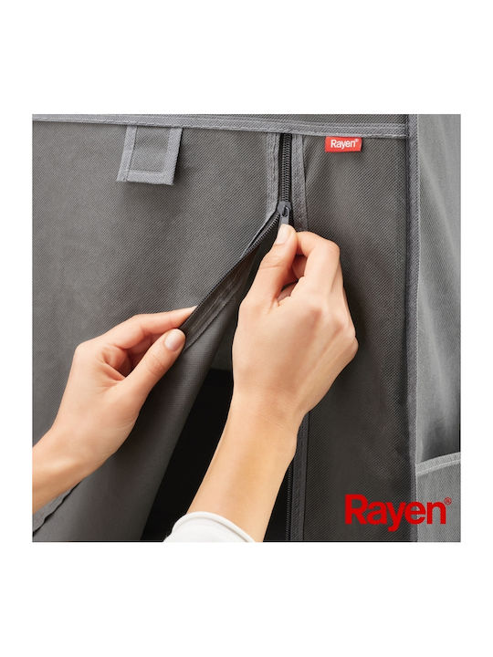 Rayen Текстилни гардероби с Цип и Рафтове в Сив Цвят 105x45x161см