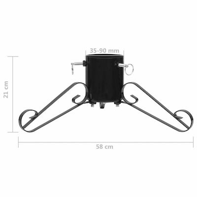 vidaXL Weihnachtsbaumständer Metall Grün Ψάθινη Μ58xΠ58xΥ21εκ.