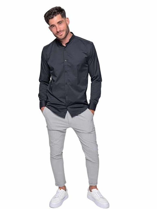 Hernando Long-sleeved Denim Shirt Black