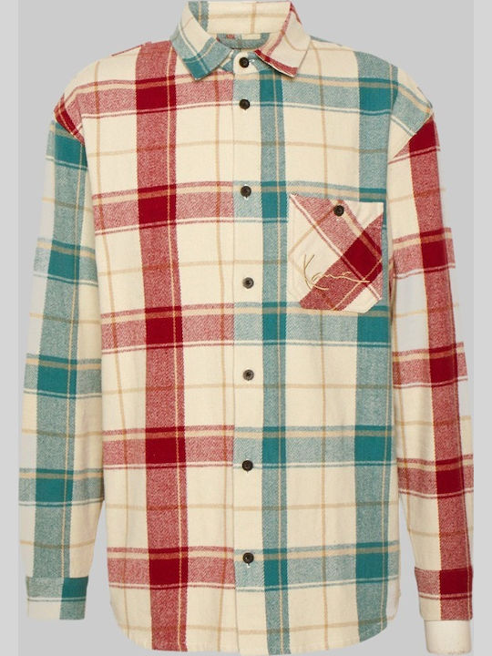 Long-sleeved Flannel Shirt Checked Multicolour
