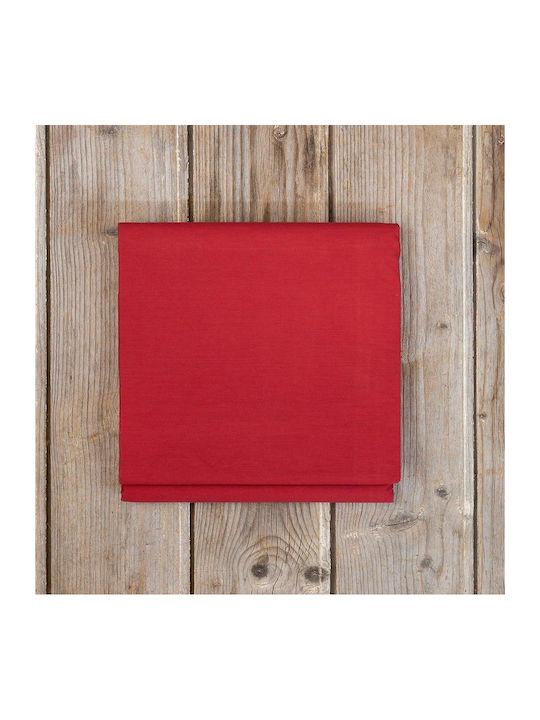 Nima Sheet King Size with Elastic 180x200+32cm. Unicolors 30853 Absolute Red