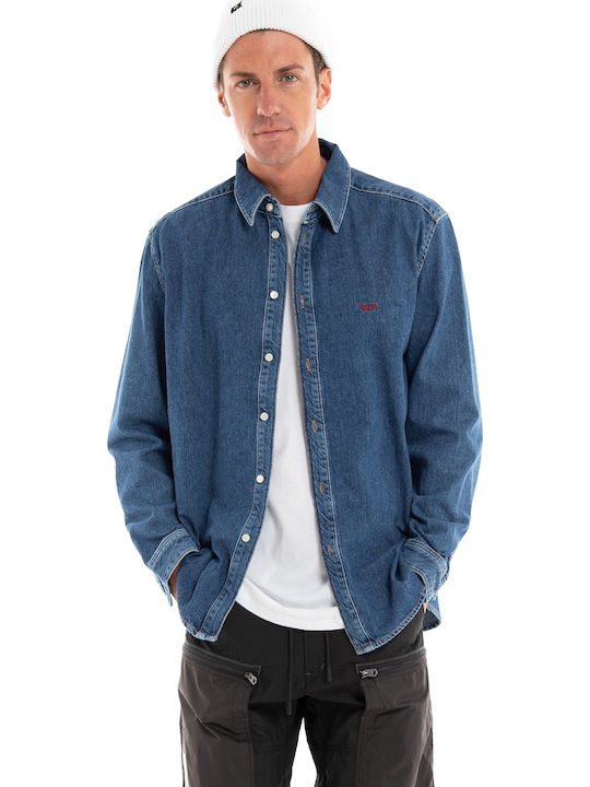 D-simply Μακρυμάνικo Τζιν Πουκάμισο Stonewashed