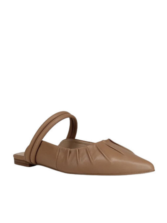 Guess Mules mit Wohnung Absatz in Beige Farbe