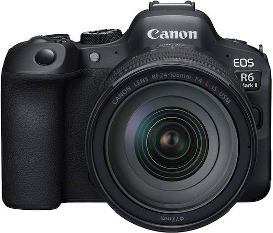 Canon EOS R6 Mark II Mirrorless Φωτογραφική Μηχανή Kit (RF 24-105mm F4L IS USM) Μαύρη