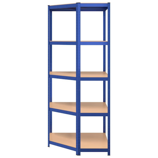 vidaXL Corner Dexion Shelf Galvanized 75x75x180cm with 5 Shelves Total Load Capacity 875kg