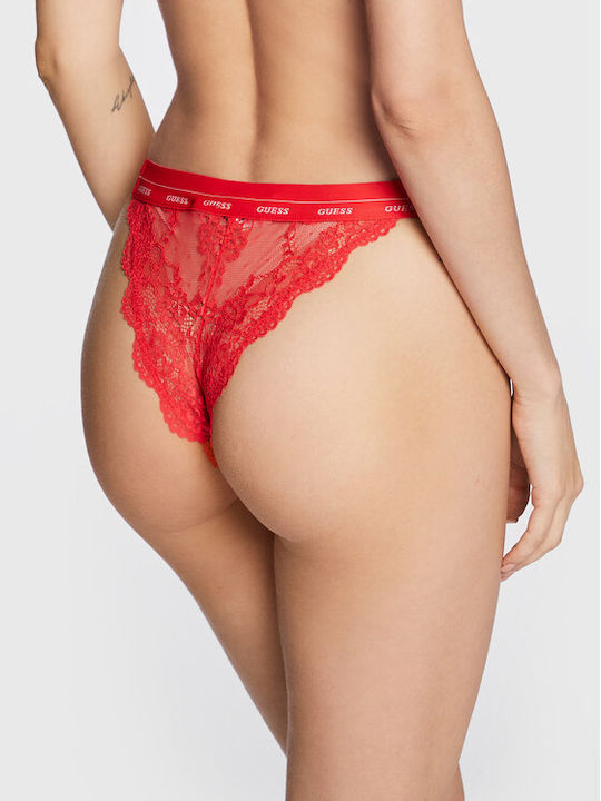 Guess Women's Brazil with Lace Red