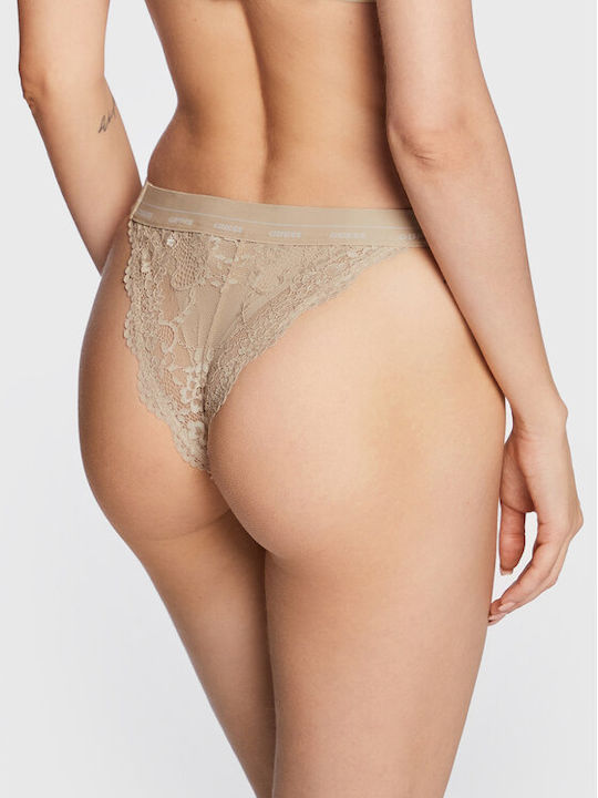 Guess Damen Brasilien mit Spitze Beige