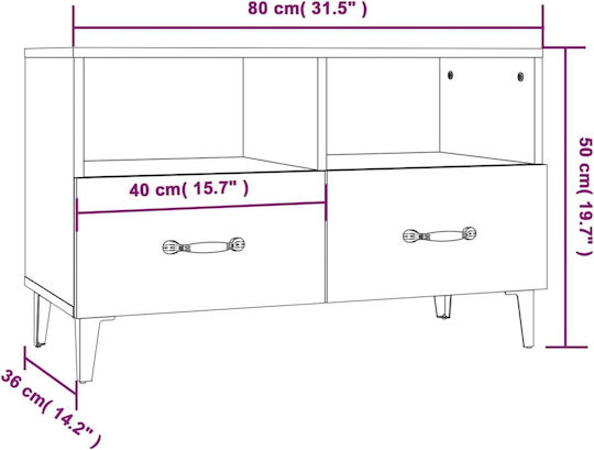 Suport TV Gri L80xW36xH50cm