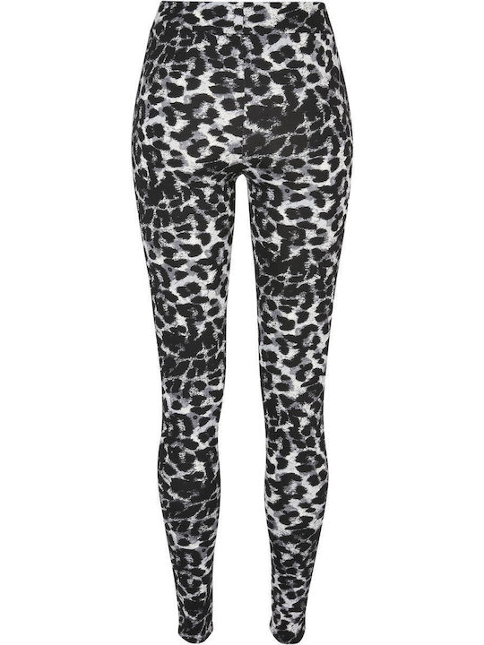 Frauen Lang Leggings Black Leo