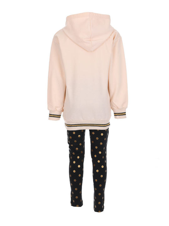 New College Kids Set with Leggings Winter 2pcs Beige