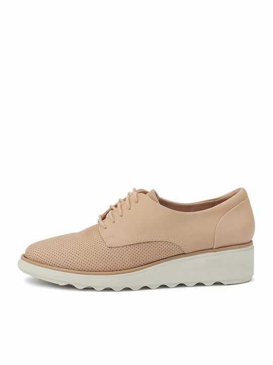 Sharon Crystal Leder Damen Oxfords in Rosa Farbe