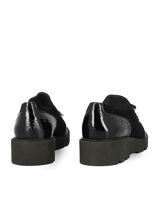 Women's Leather Oxford Shoes Black