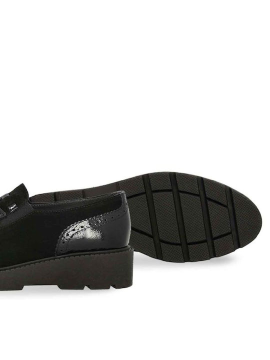 Women's Leather Oxford Shoes Black