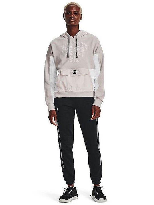 Women's Hooded Fleece Sweatshirt Beige