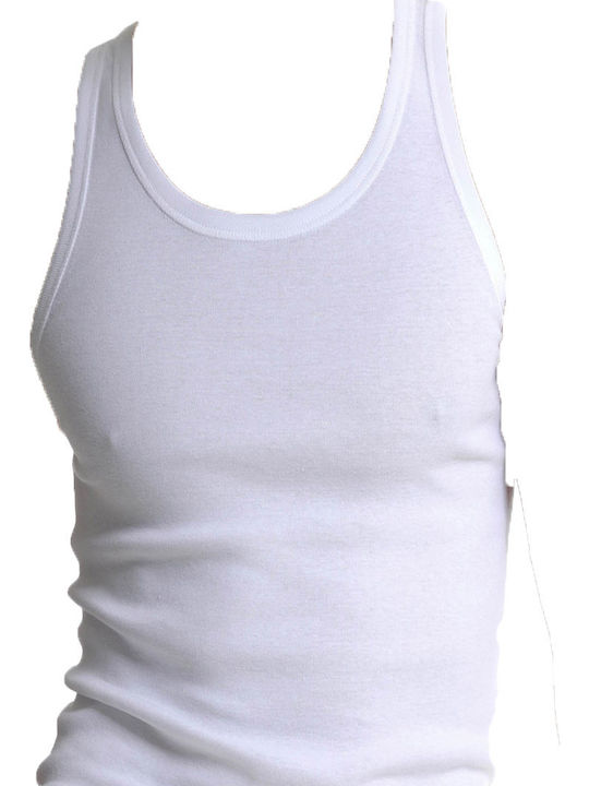 Men's Sleeveless Undershirts White 2Pack