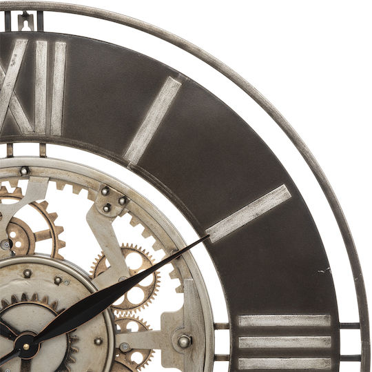 Soul Silent Antique Wall Clock Metallic Black Ø70cm