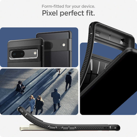 Spigen Rugged Armor Back Cover Σιλικόνης 2mm Matte Black (Google Pixel 7)