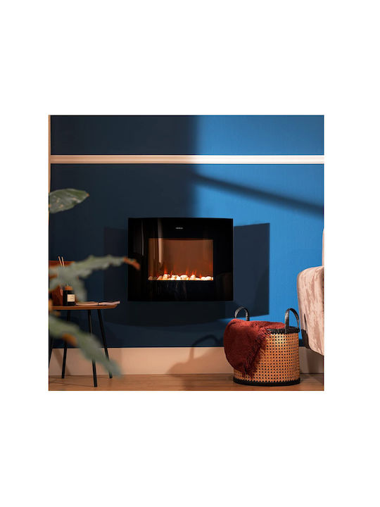 Cecotec Ready Warm 2650 Curved Flames Connected Wall Mounted Electric Fireplace 2000W 66x52cm Black