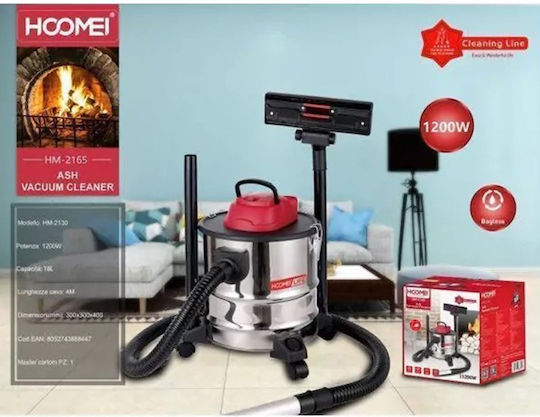 Hoomei Ash Vacuum 1200W with 18lt Waste Container