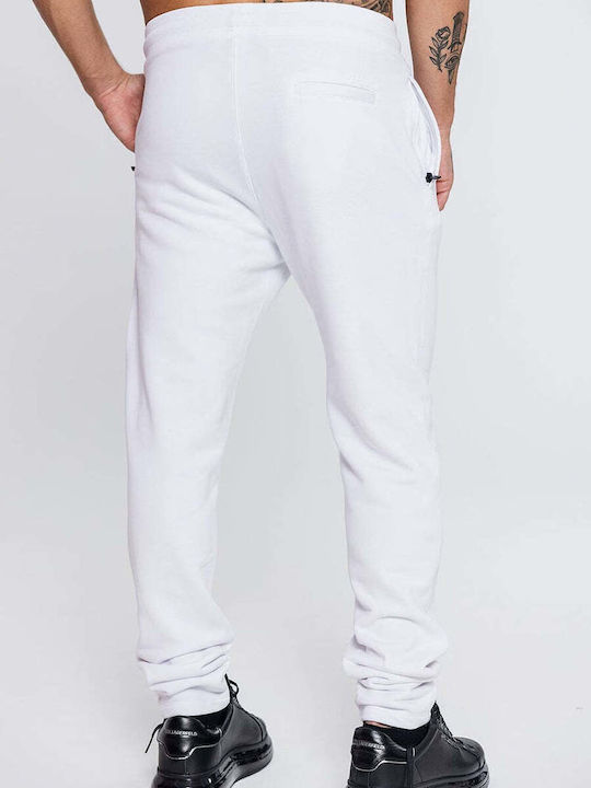 Karl Lagerfeld Men's Sweatpants with Rubber White