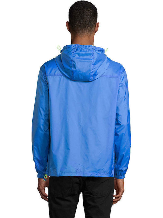 Skate Jacket Waterproof and Windproof Royal / Neon Υellow