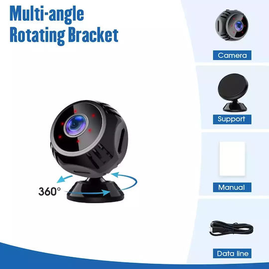 Andowl Κρυφή Κάμερα WiFi 1080p με Υποδοχή για Κάρτα Μνήμης και Ανιχνευτή Κίνησης