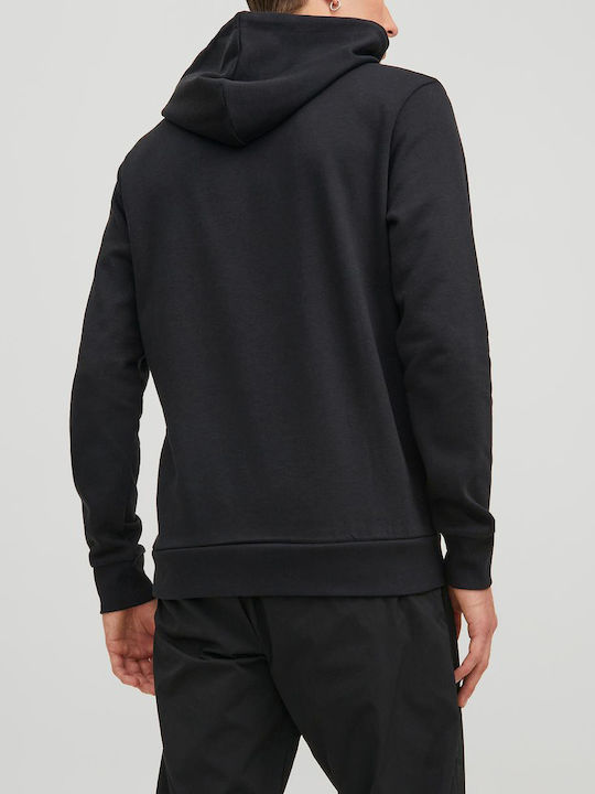 Jack & Jones Men's Sweatshirt with Hood and Pockets Black