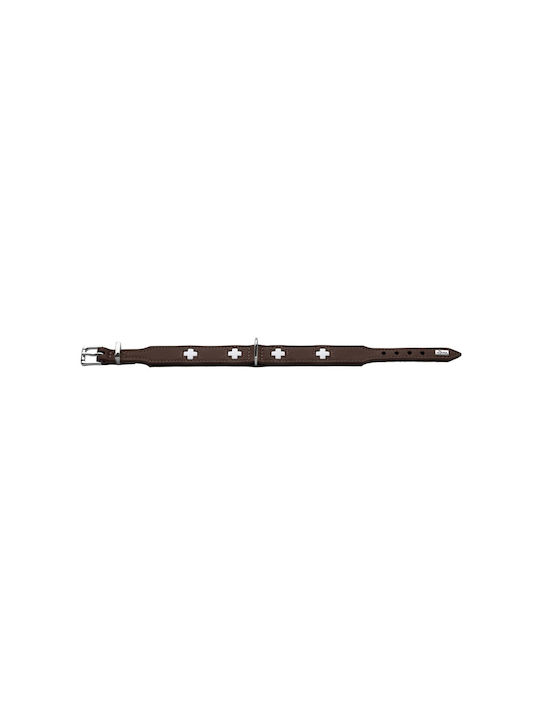 Hunter Swiss Dog Collar Leather in Brown color 35 - 43cm 42829
