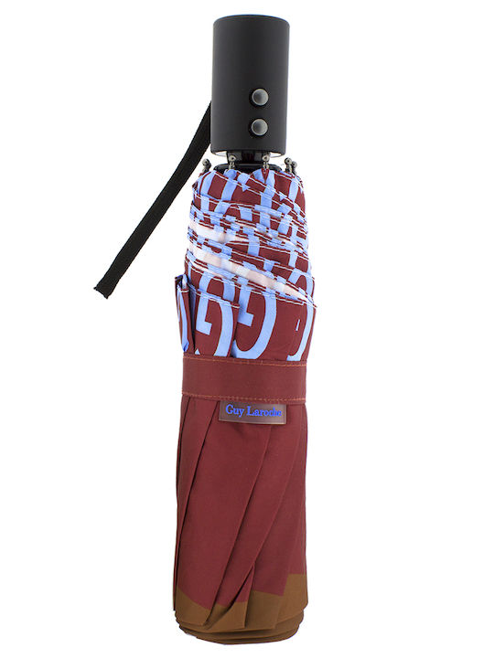 Guy Laroche Automat Umbrelă de ploaie Compact Ciel/Brown/Red