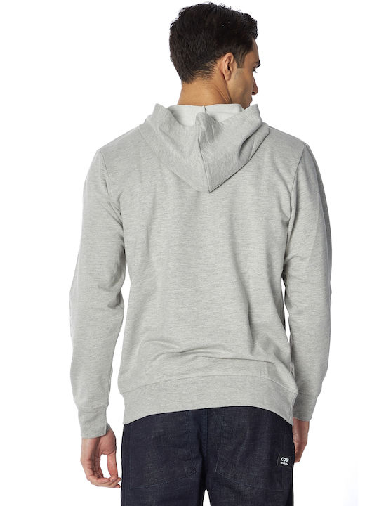 Jack & Jones Men's Sweatshirt with Hood and Pockets Gray