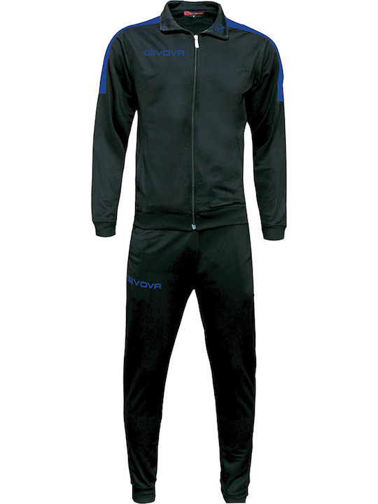 Tuta Revolution Tracksuit Glossy with Elastic Black / Royal
