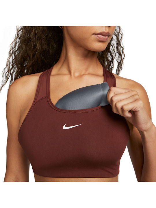 Swoosh Women's Sports Bra without Padding Dark Pony