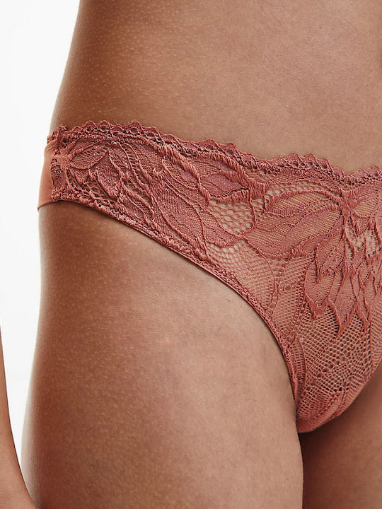 Damen Zeichenfolge mit Spitze Terracota