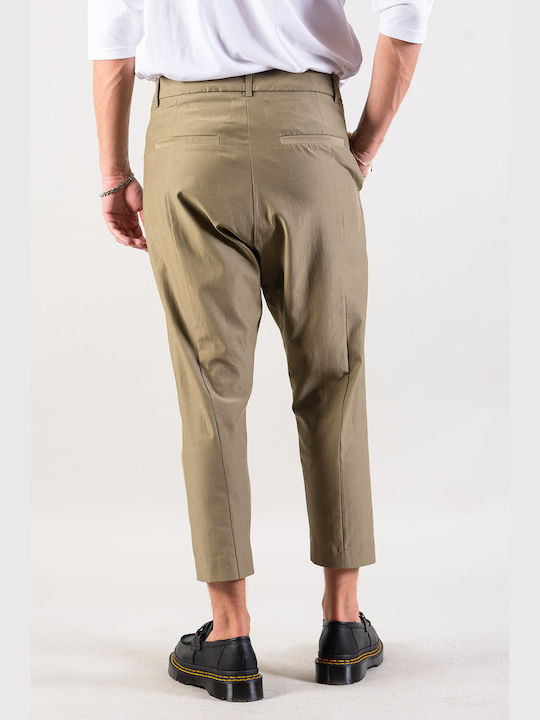 Nineteen Apparel Club Men's Trousers Chino in Loose Fit Khaki