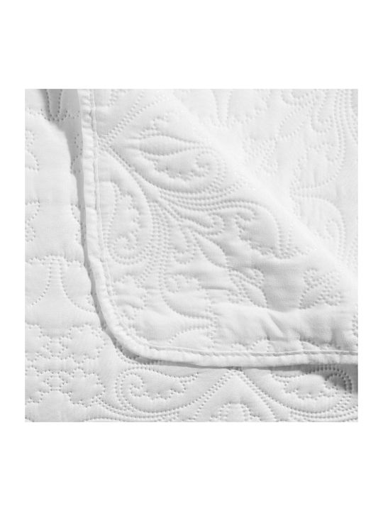 Atmosphera Arabesque Tagesdecken Übergröße aus Polyester Ecru 240x260cm 3Stücke