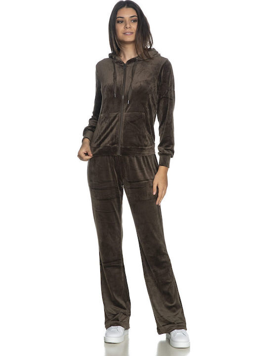 Rebel Damen Sweatshirtjacke Samt Kapuzen Delicioso