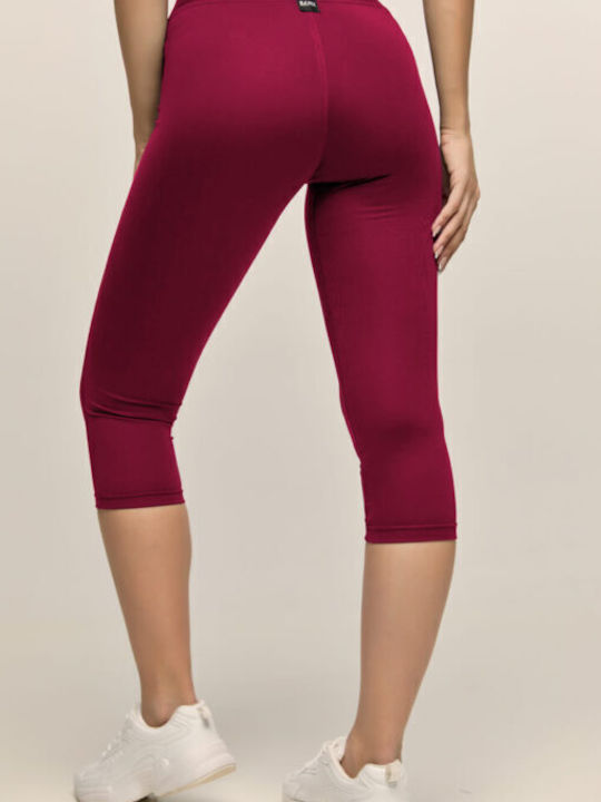 Bodymove Women's Cropped Training Legging Burgundy